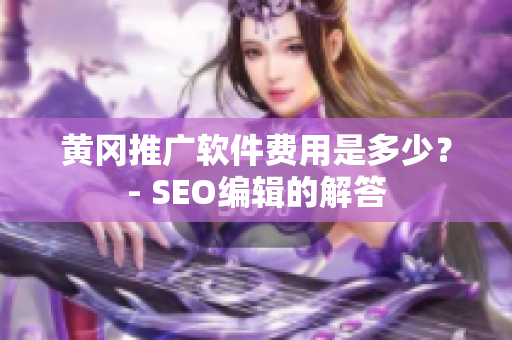 黄冈推广软件费用是多少？- SEO编辑的解答