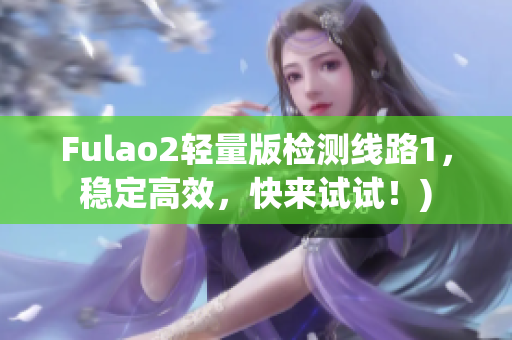 Fulao2轻量版检测线路1，稳定高效，快来试试！)