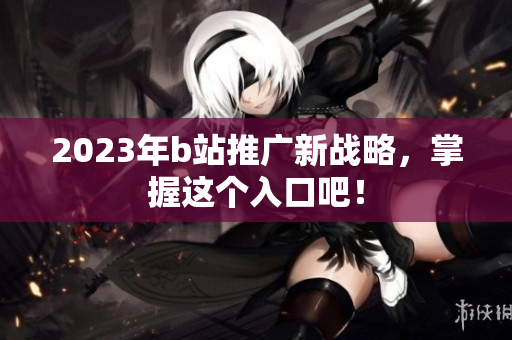 2023年b站推广新战略，掌握这个入口吧！