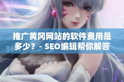 推广黄冈网站的软件费用是多少？- SEO编辑帮你解答