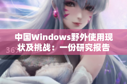 中国Windows野外使用现状及挑战：一份研究报告