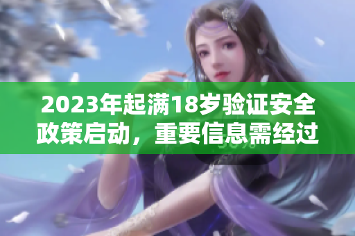 2023年起满18岁验证安全政策启动，重要信息需经过验证方可访问