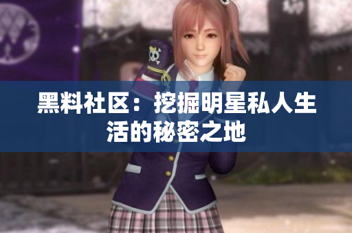 黑料社区：挖掘明星私人生活的秘密之地
