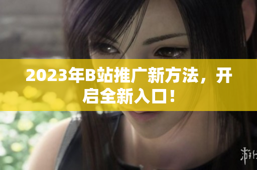 2023年B站推广新方法，开启全新入口！