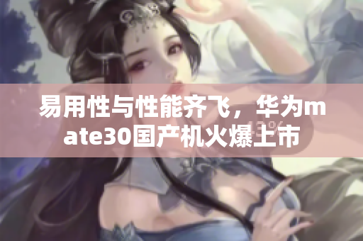 易用性与性能齐飞，华为mate30国产机火爆上市