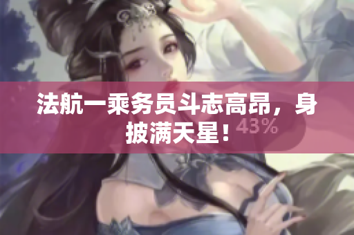法航一乘务员斗志高昂，身披满天星！