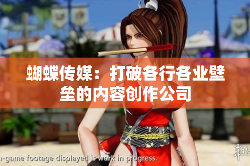 蝴蝶传媒：打破各行各业壁垒的内容创作公司