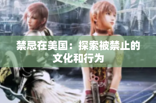 禁忌在美国：探索被禁止的文化和行为