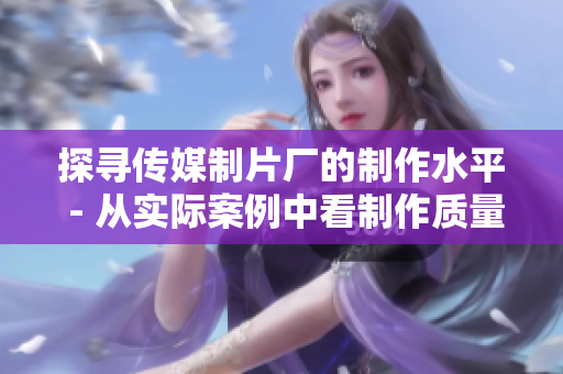 探寻传媒制片厂的制作水平 - 从实际案例中看制作质量