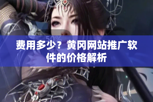 费用多少？黄冈网站推广软件的价格解析