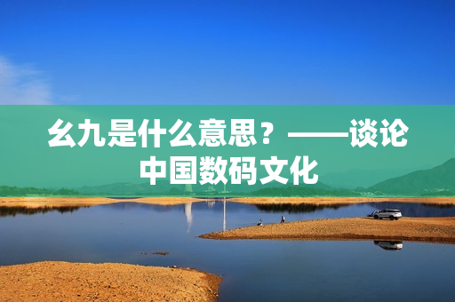 幺九是什么意思？——谈论中国数码文化