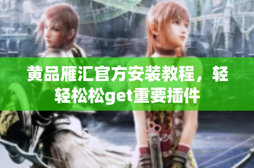 黄品雁汇官方安装教程，轻轻松松get重要插件