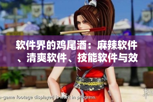 软件界的鸡尾酒：麻辣软件、清爽软件、技能软件与效率软件