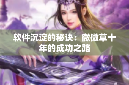 软件沉淀的秘诀：微微草十年的成功之路