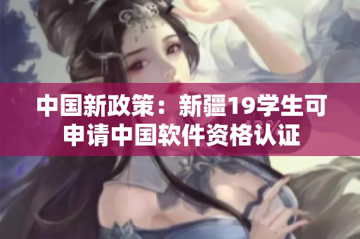 中国新政策：新疆19学生可申请中国软件资格认证