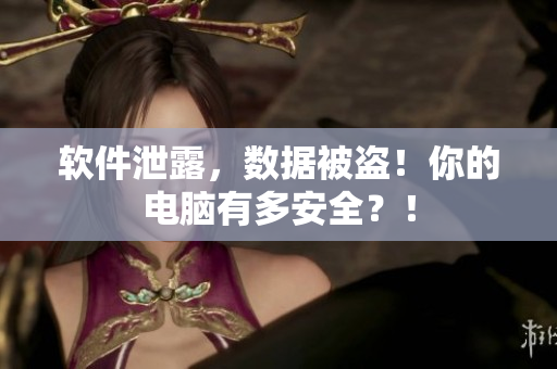 软件泄露，数据被盗！你的电脑有多安全？！