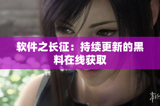 软件之长征：持续更新的黑料在线获取