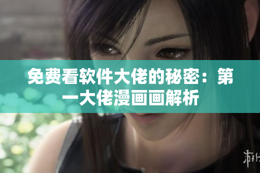 免费看软件大佬的秘密：第一大佬漫画画解析
