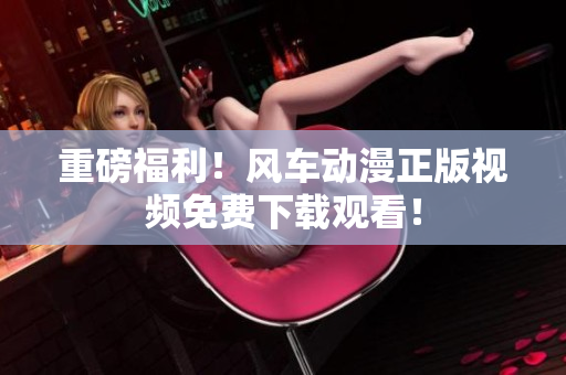 重磅福利！风车动漫正版视频免费下载观看！