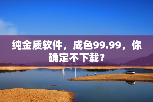 纯金质软件，成色99.99，你确定不下载？