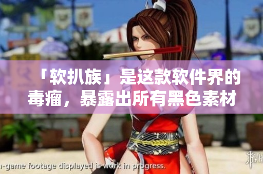 「软扒族」是这款软件界的毒瘤，暴露出所有黑色素材