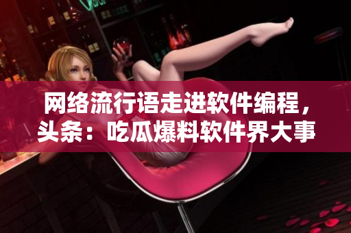 网络流行语走进软件编程，头条：吃瓜爆料软件界大事件