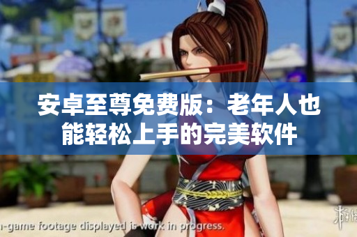 安卓至尊免费版：老年人也能轻松上手的完美软件