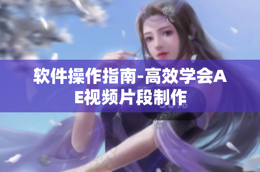 软件操作指南-高效学会AE视频片段制作