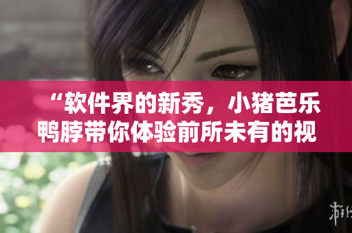“软件界的新秀，小猪芭乐鸭脖带你体验前所未有的视觉盛宴！”