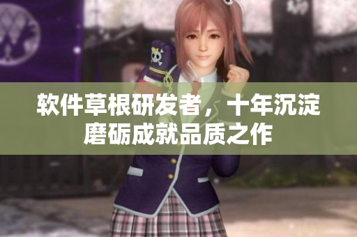 软件草根研发者，十年沉淀磨砺成就品质之作