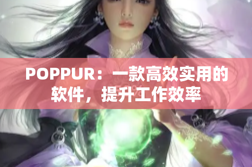 POPPUR：一款高效实用的软件，提升工作效率