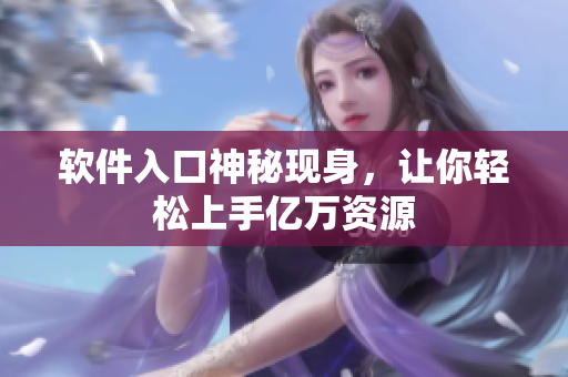 软件入口神秘现身，让你轻松上手亿万资源