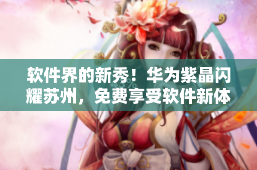 软件界的新秀！华为紫晶闪耀苏州，免费享受软件新体验