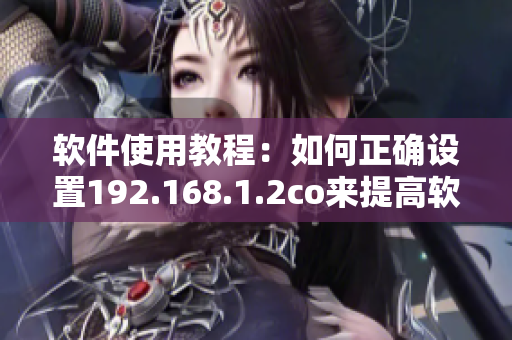 软件使用教程：如何正确设置192.168.1.2co来提高软件性能？