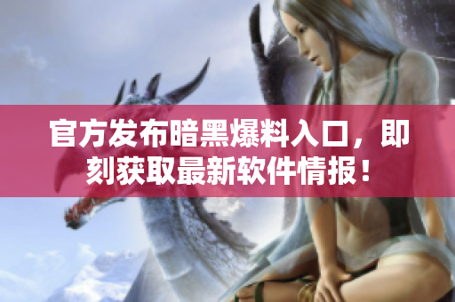 官方发布暗黑爆料入口，即刻获取最新软件情报！