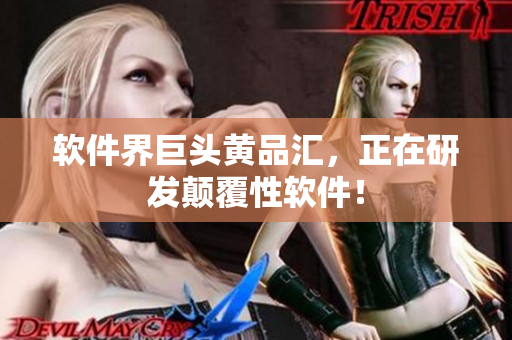 软件界巨头黄品汇，正在研发颠覆性软件！