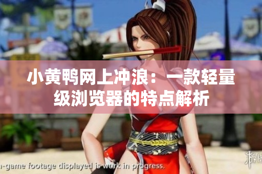 小黄鸭网上冲浪：一款轻量级浏览器的特点解析
