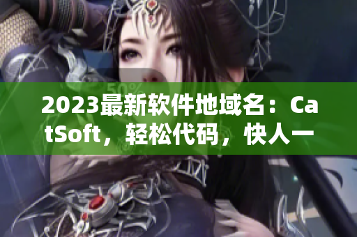 2023最新软件地域名：CatSoft，轻松代码，快人一步。