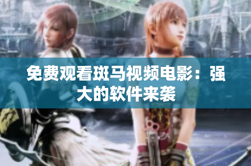免费观看斑马视频电影：强大的软件来袭