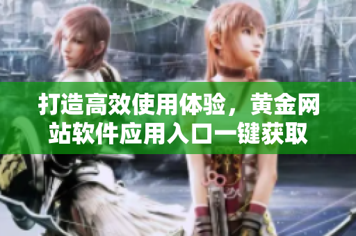 打造高效使用体验，黄金网站软件应用入口一键获取