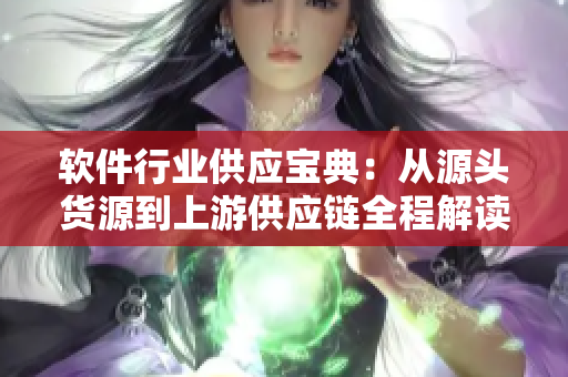 软件行业供应宝典：从源头货源到上游供应链全程解读