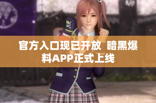 官方入口现已开放  暗黑爆料APP正式上线