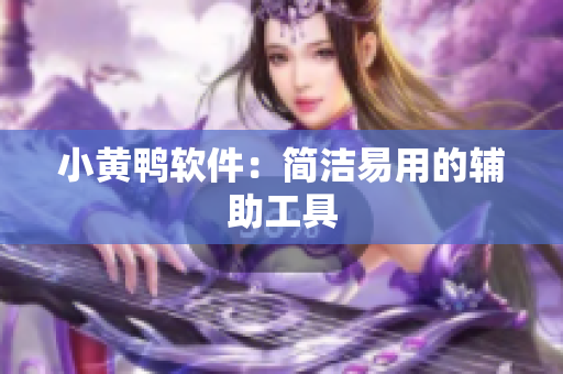 小黄鸭软件：简洁易用的辅助工具