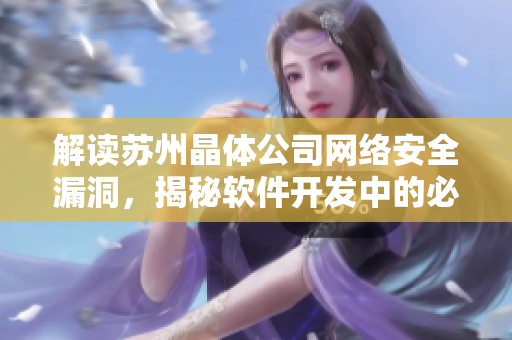 解读苏州晶体公司网络安全漏洞，揭秘软件开发中的必备技巧