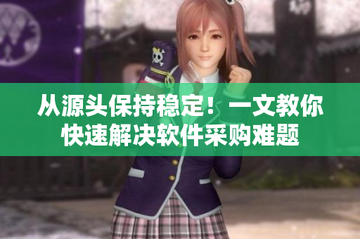 从源头保持稳定！一文教你快速解决软件采购难题
