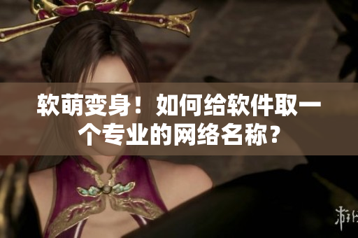 软萌变身！如何给软件取一个专业的网络名称？