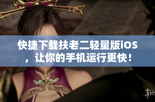 快捷下载扶老二轻量版iOS，让你的手机运行更快！