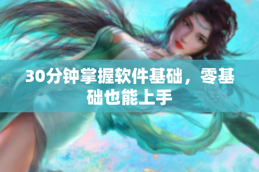 30分钟掌握软件基础，零基础也能上手