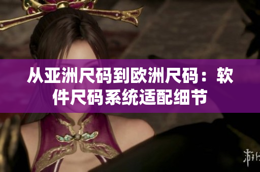 从亚洲尺码到欧洲尺码：软件尺码系统适配细节