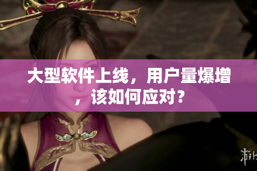 大型软件上线，用户量爆增，该如何应对？